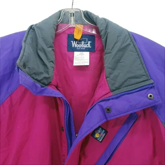 Vintage Woolrich Men's Colorblock Jacket Sigmet Thinsulate Charcoal Purple XL